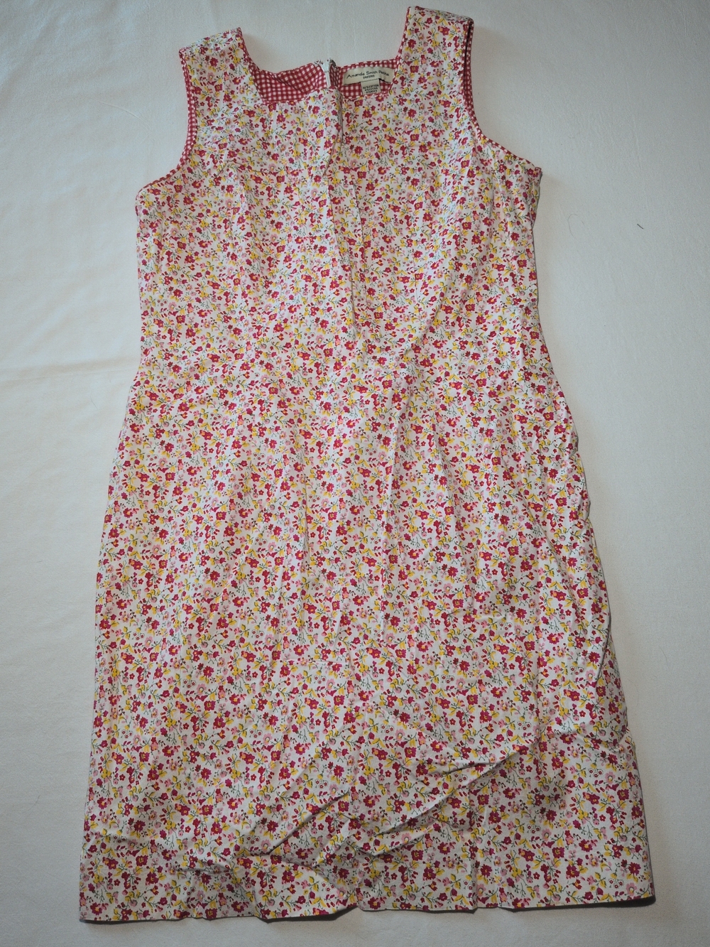 Amanda Smith Pink and Yellow Floral Cotton Sundress 12P